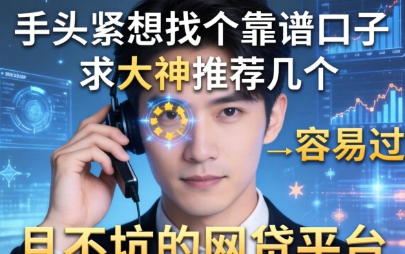 手头紧想找个靠谱口子，求大神推荐几个容易过且不坑的网贷平台？