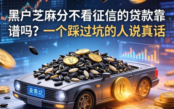 黑户芝麻分不看征信的贷款靠谱吗？一个踩过坑的人说真话