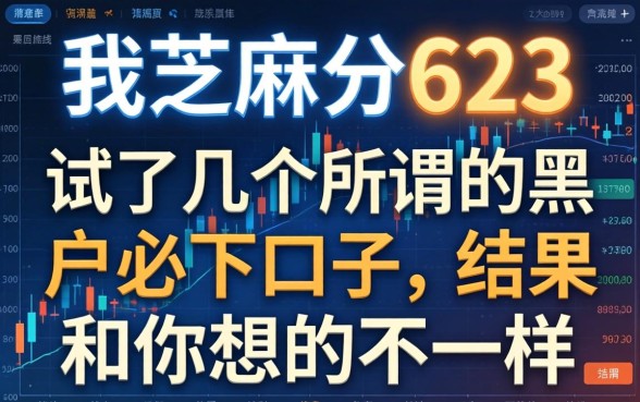 我芝麻分623，试了几个所谓的黑户必下口子，结果和你想的不一样
